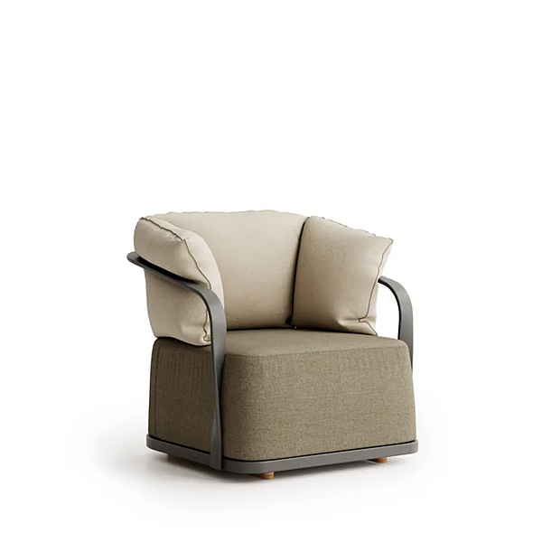 Fabric garden armchair with removable cover and armrests Atmosphera Tango TG.PL factory ATMOSPHERA from Italy. Foto №4