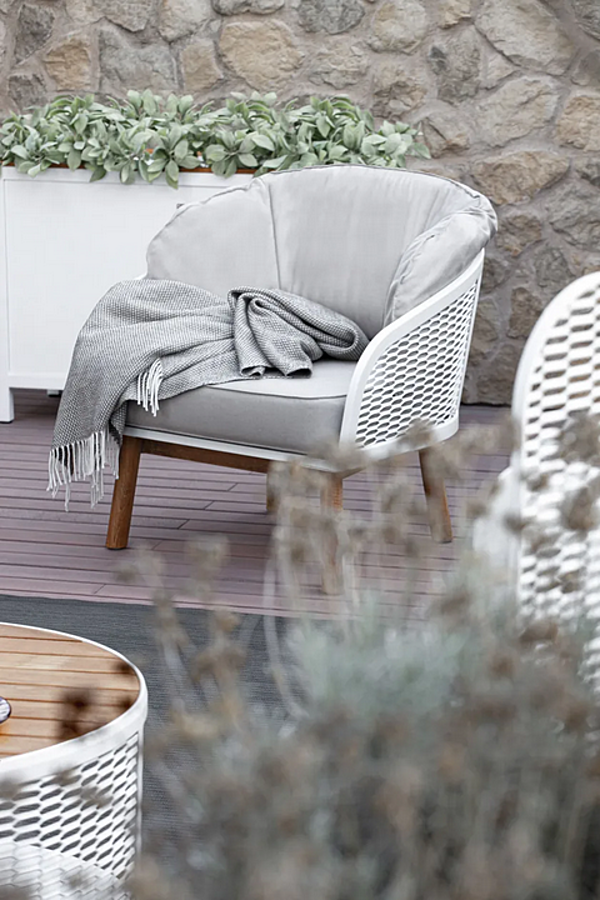 Fabric garden armchair with armrests Atmosphera Cyrano CYR.PL factory ATMOSPHERA from Italy. Foto №4