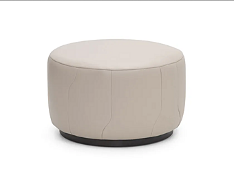Round leather pouf Pier FORMITALIA factory FORMITALIA from Italy