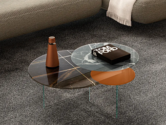 Glass coffee table Blendie 1412 LAGO Glass coffee table Blendie 1412 LAGO factory LAGO from Italy