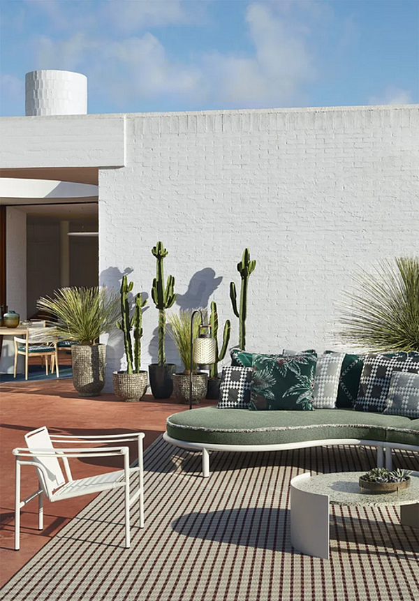 Garden armchair with fabric upholstery and armrests CASSINA Outdoor 001 factory CASSINA from Italy. Foto №5