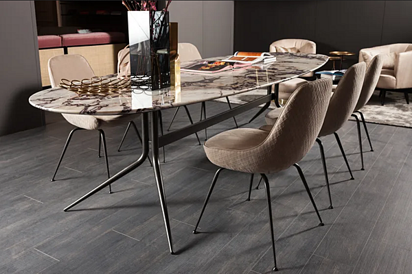 Dining table marble or MDF 1500 Swing VIBIEFFE factory VIBIEFFE from Italy. Foto №3