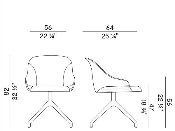 Swivel leather chair with armrests Potocco LYZ 918 G 918/G factory POTOCCO from Italy. Foto №3