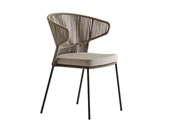 Stackable garden chair with integrated cushion fabric Potocco Ola 923 P Imp 923 P-IMP