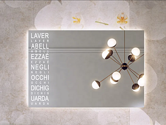 Rectangular bathroom mirror with integrated lighting Artelinea Ri Tratti TRA, TRC Rectangular bathroom mirror with integrated lighting Artelinea Ri Tratti TRA, TRC factory ARTELINEA from Italy