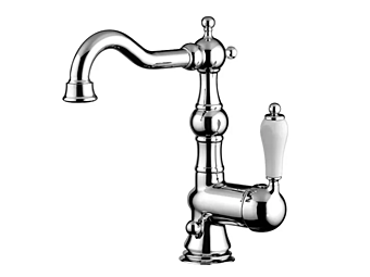 Countertop single handle steel washbasin tap Gaia Mobili Phoenix factory GAIA from Italy