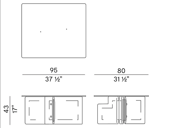 Coffee table made of wood and glass Potocco Shape 954 954/TBR1, 954/TBR2 factory POTOCCO from Italy. Foto №8