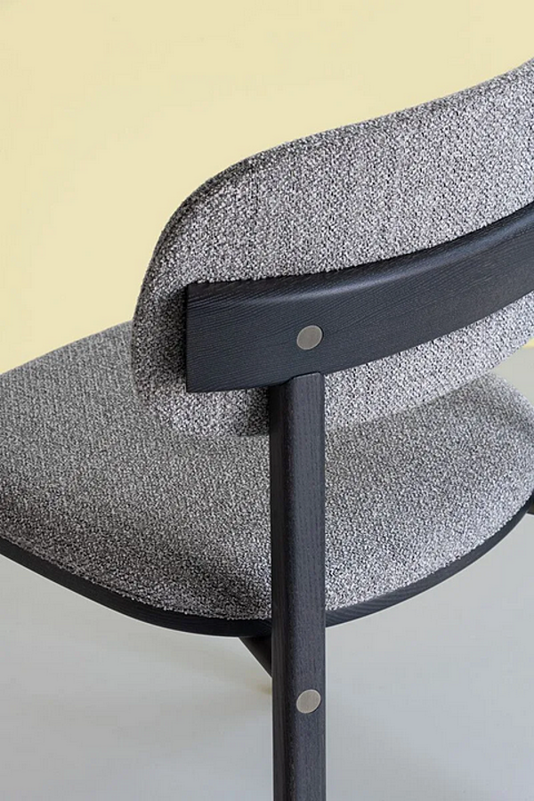 Upholstered fabric chair with ash frame Potocco Helvetica 868 868 factory POTOCCO from Italy. Foto №3