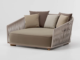 Garden bed with upholstered back KETTAL Grand Bitta KS7003600