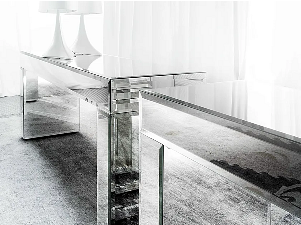 Rectangular Mirrored Glass Console Table Aphrodite ERBA ITALIA factory ERBA ITALIA from Italy. Foto №2