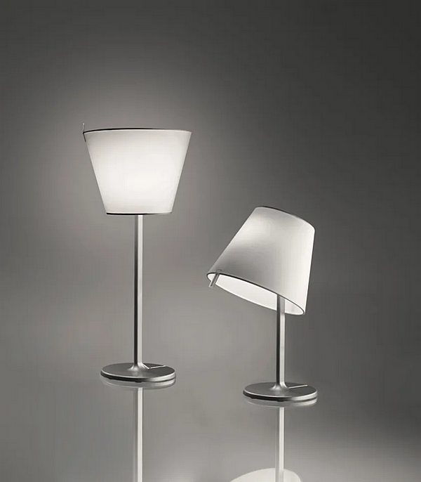 Adjustable Silk Bedside Lamp Melampo Artemide 0315020A, 0315010A factory Artemide from Italy. Foto №7