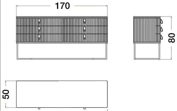 Wooden and metal chest of drawers Cocoon CPRN HOMOOD C312 factory CPRN HOMOOD from Italy. Foto №2