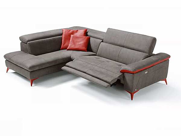 Corner leather sofa with electric motion Egoitaliano Martine factory Egoitaliano from Italy. Foto №1