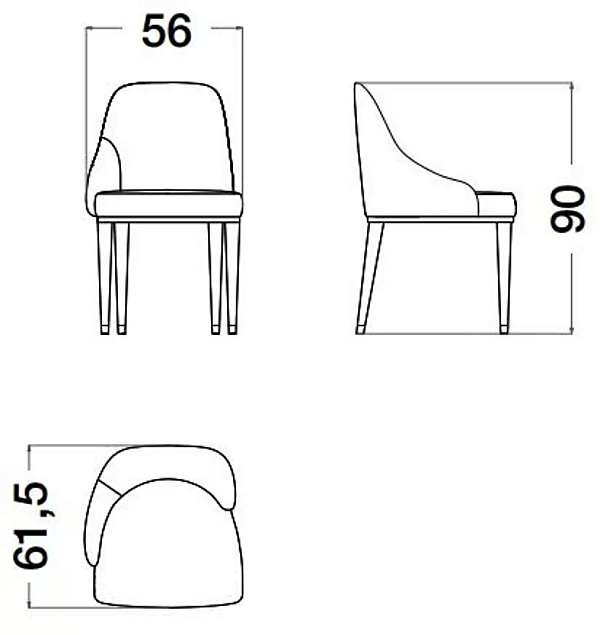 Upholstered Leather Cocoon Chair CPRN HOMOOD C327/E, C328/E factory CPRN HOMOOD from Italy. Foto №6