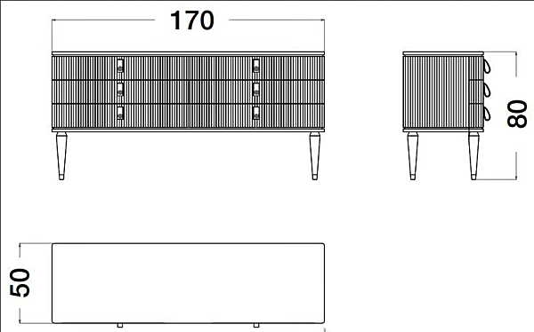 Wooden chest of drawers Cocoon CPRN HOMOOD C311 factory CPRN HOMOOD from Italy. Foto №2