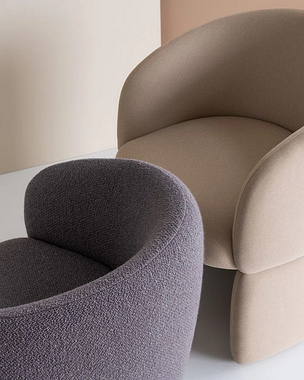 Fabric easy chair with armrests Potocco Jade 953 P 953/P factory POTOCCO from Italy. Foto №3