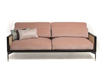 Sofa with upholstered back in fabric or leather VIBIEFFE Modern Epoque 115