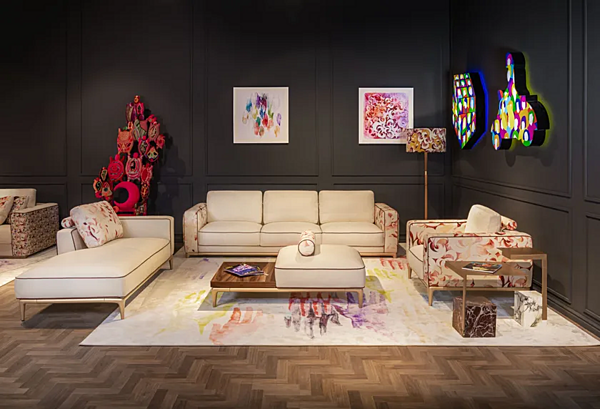 Three-seater fabric sofa with soft back FORMITALIA Moon H -Sofa-B factory FORMITALIA from Italy. Foto №4