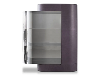 Leather highboard with doors BAXTER Blend factory BAXTER from Italy