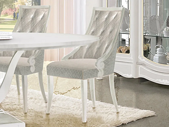 Tufted upholstered wooden chair CASA +39 GIULIETTA 3622