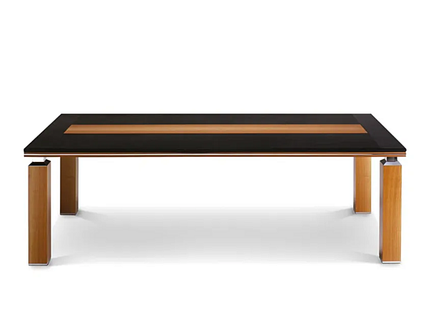 Rectangular meeting table with leather top melamine faced chipboard i 4 Mariani Ares factory i 4 Mariani from Italy. Foto №2
