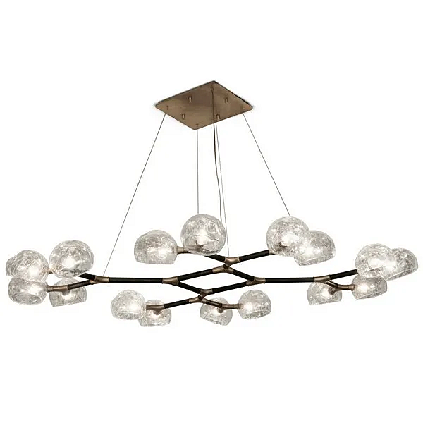 Brass pendant lamp Horus II BRABBU factory BRABBU from Italy. Foto №2