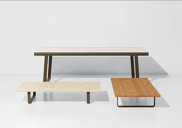 Extending garden table in aluminium and wood KETTAL Bitta factory KETTAL from Italy. Foto №2