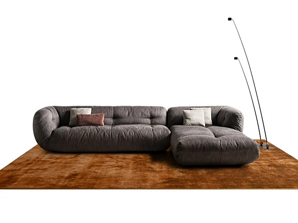 Fabric sofa with chaise longue LAGO Happening 1485 factory LAGO from Italy. Foto №3