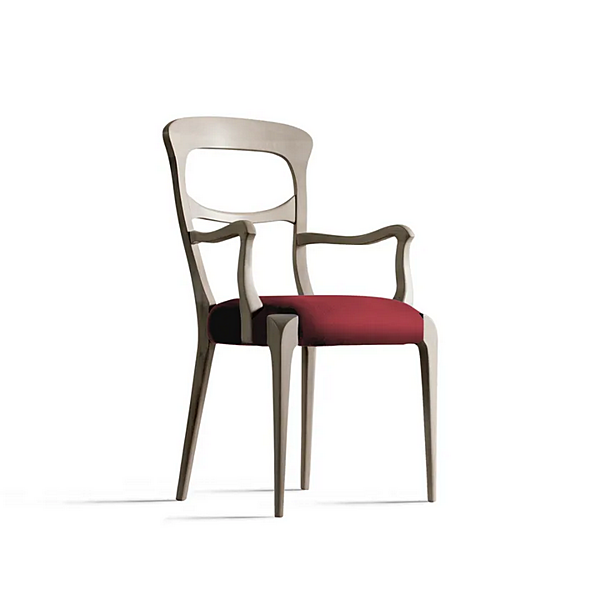Wooden chair with armrests DALE Capotavola L 643 factory DALE from Italy. Foto №8