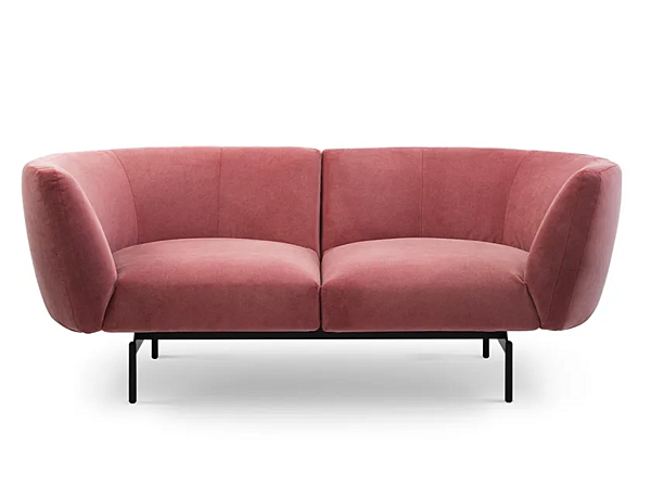 Sectional fabric sofa with soft back Saba Rendez Vous factory SABA from Italy. Foto №1