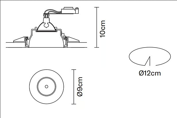 Recessed Metal Spotlight Fabbian Tools Collection factory Fabbian from Italy. Foto №14