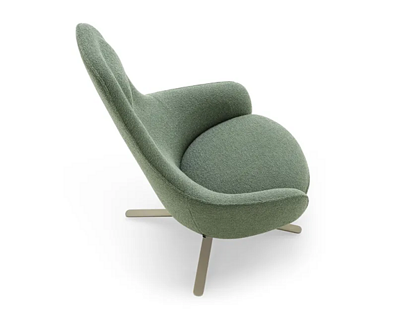 Fabric Armchair with Armrests and 4 Spoke Base LIGNE ROSET Moa 19500105 factory LIGNE ROSET from Italy. Foto №4