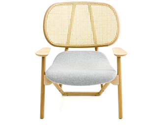 Easy chair with Vienna cane back Klara Moroso factory Moroso from Italy