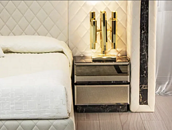 Mirrored glass bedside table with drawers FORMITALIA ROYAL