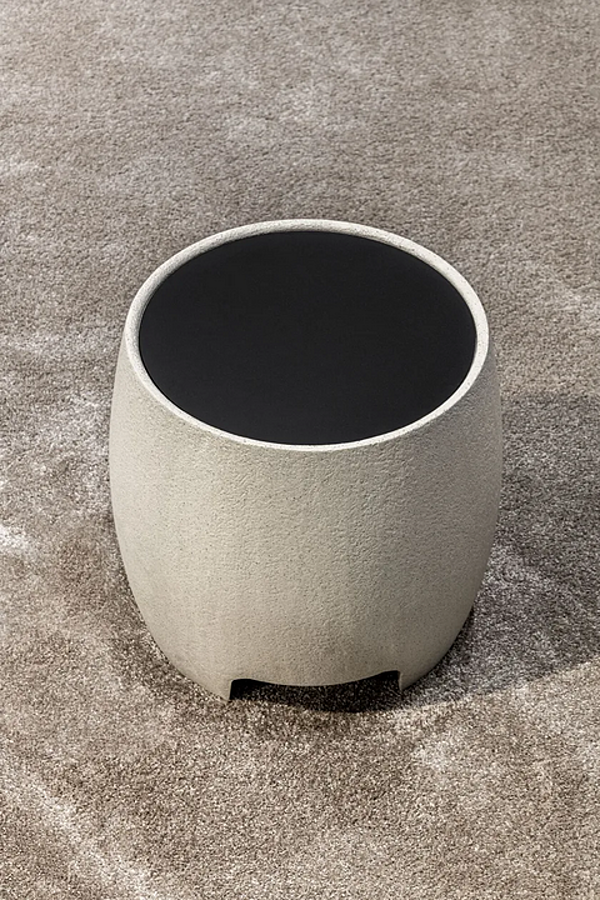 Round Cement and Glass Coffee Table MisuraEmme Boston factory MisuraEmme from Italy. Foto №4