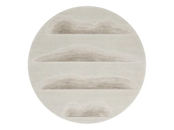 Round rug in wool and bamboo silk GIORGETTI Halos factory GIORGETTI from Italy. Foto №1