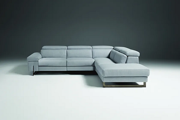 Corner fabric sofa with electric motion removable cover Egoitaliano Candice factory Egoitaliano from Italy. Foto №2