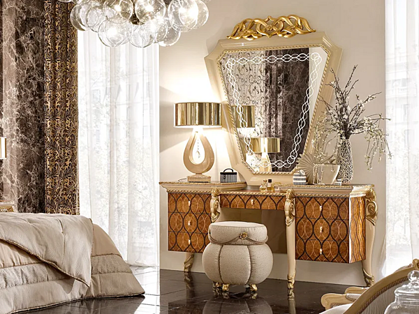 Framed wall mounted mirror in glass A.R. Arredamenti Harmony Collection 380/S factory A.R.ARREDAMENTI SRL from Italy. Foto №4