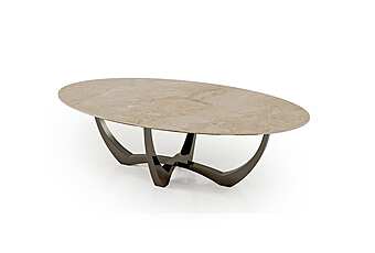 Oval Marble Coffee Table Symphony Infinity Bizzotto Italia