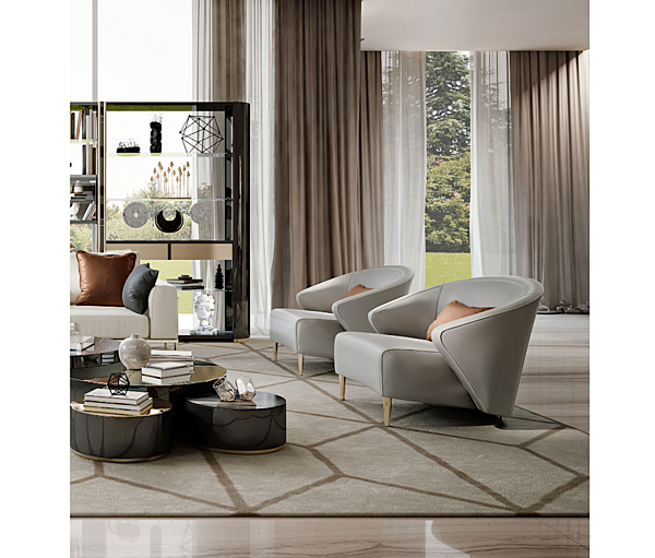 Armchair with armrests upholstered fabric Bizzotto Italia Wave factory Bizzotto Italia from Italy. Foto №4