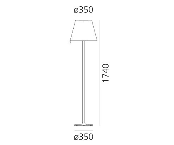 Adjustable silk floor lamp Artemide Melampo 0123020A, 0123010A factory Artemide from Italy. Foto №7