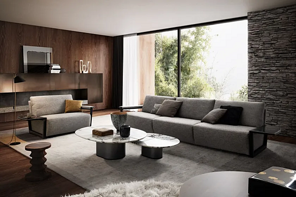 Oval marble coffee table for living room i 4 Mariani Giotto factory i 4 Mariani from Italy. Foto №8