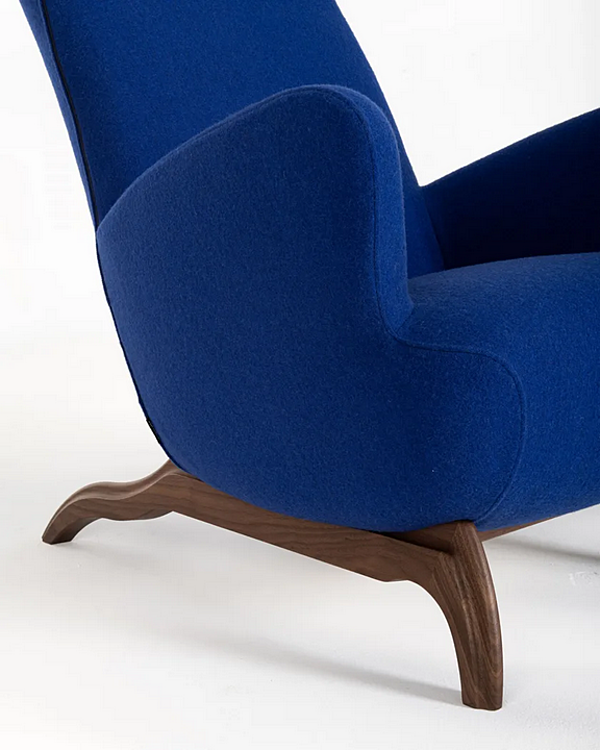 Bergere armchair upholstered in fabric or leather ZANOTTA Ardea cm 882 factory ZANOTTA from Italy. Foto №2