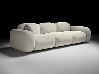 Fabric sofa with upholstered back CASA +39 STONE EST002, EST003