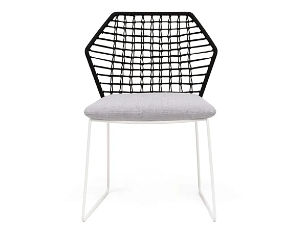 Fabric garden chair with removable cover Saba New York Soleil factory SABA from Italy. Foto №1