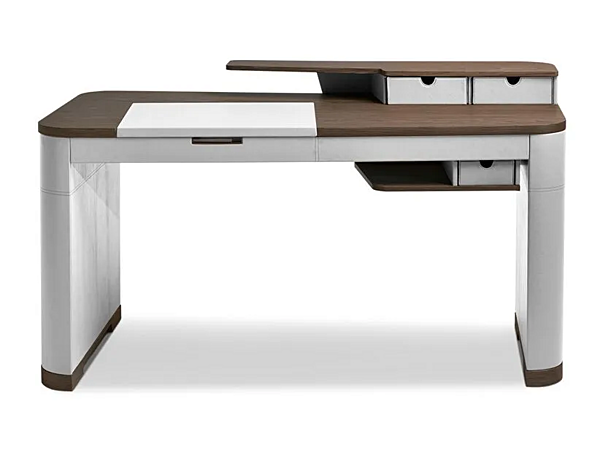 Wood and leather secretary desk with drawers i 4 Mariani Artur factory i 4 Mariani from Italy. Foto №1