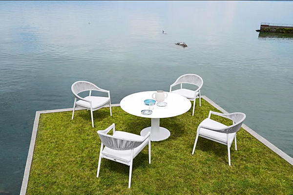 Stackable Aluminium Easy Chair with Armrests VARASCHIN Clever Lounge 229L5, 229L3 factory VARASCHIN from Italy. Foto №13