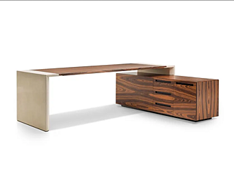 L-shaped wooden executive desk Crossing i 4 Mariani