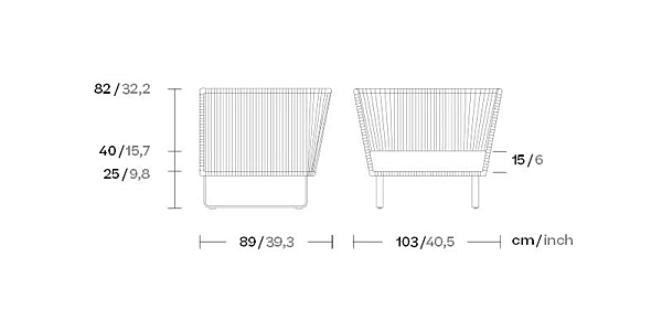 Garden armchair with armrests KETTAL Bitta factory KETTAL from Italy. Foto №7