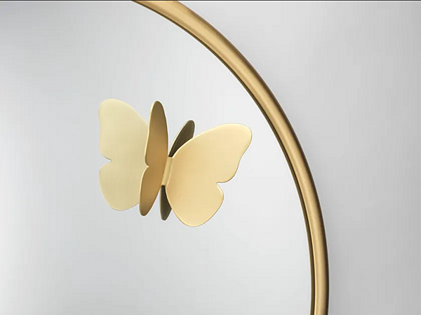 Round Brass Butterfly Mirror GHIDINI1961 factory GHIDINI1961 from Italy. Foto №3